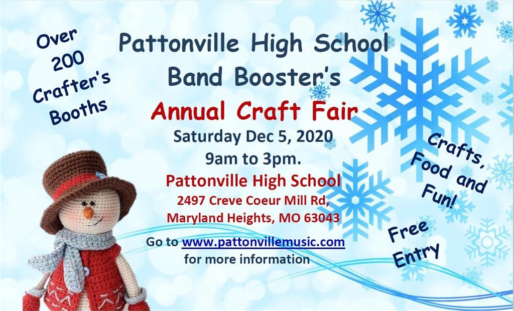 2020 PATTONVILLE BAND BOOSTERS CRAFT FAIR CANCELED! The Art Fair