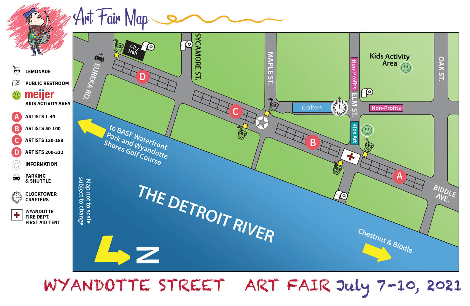 Map of Wyandotte Art Fair